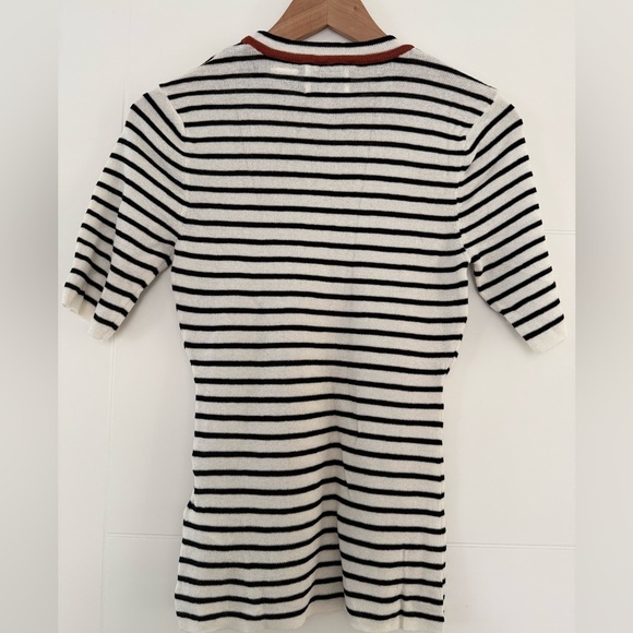 Numph Lightweight Striped Knit Crewneck, size large. - Picture 6 of 8